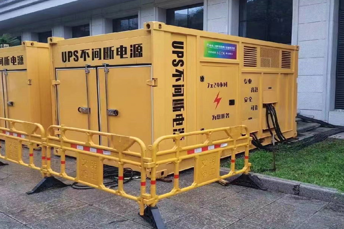 广丰发电机租赁施工现场