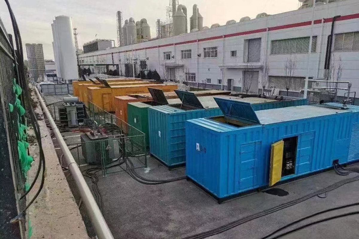 广丰发电机租赁施工现场